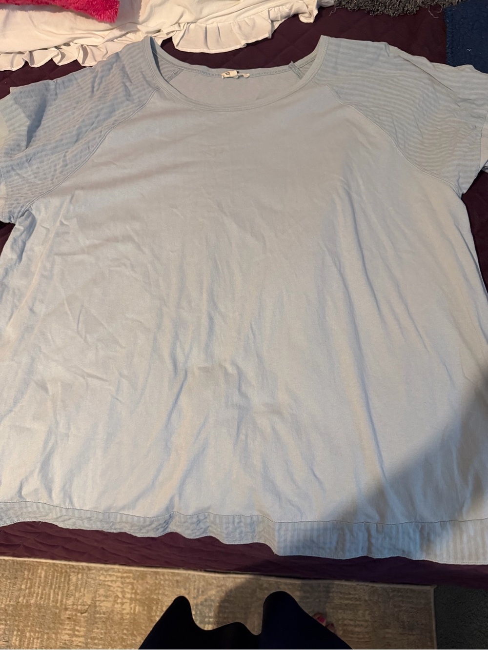 Light Blue Women's Short Sleeve Top